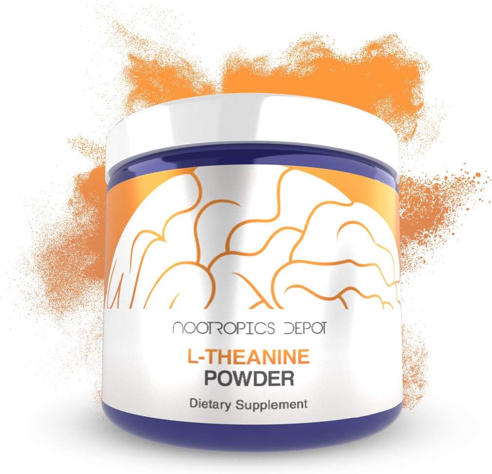Nootropics Depot L-Theanine Powder 125 Grams | Promotes Relaxation | Supports Healthy Stress Levels + Sleep Cycles | Promotes Cognitive Function + Focus | Amino Acid Supplement