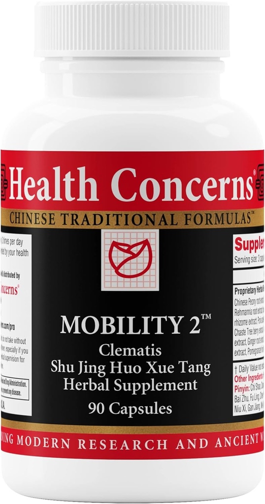 Sundhed Bekymringer Mobilitet 2 - Fælles sundhedsstøtte supplement til mænd og kvinder - Kinesisk Herbal Circulation Support - Natural Joint & Muscle Aid - Urteudtræk - 90 Kapsler
