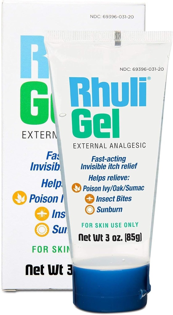 Anti- Itch Gel til Sunburn, Mosquitos, Bug Bites, Poison Ivy, Poison Oak Relief - Analytisk Cooling Behandling til topisk hudbrug - 3 Oz Tube
