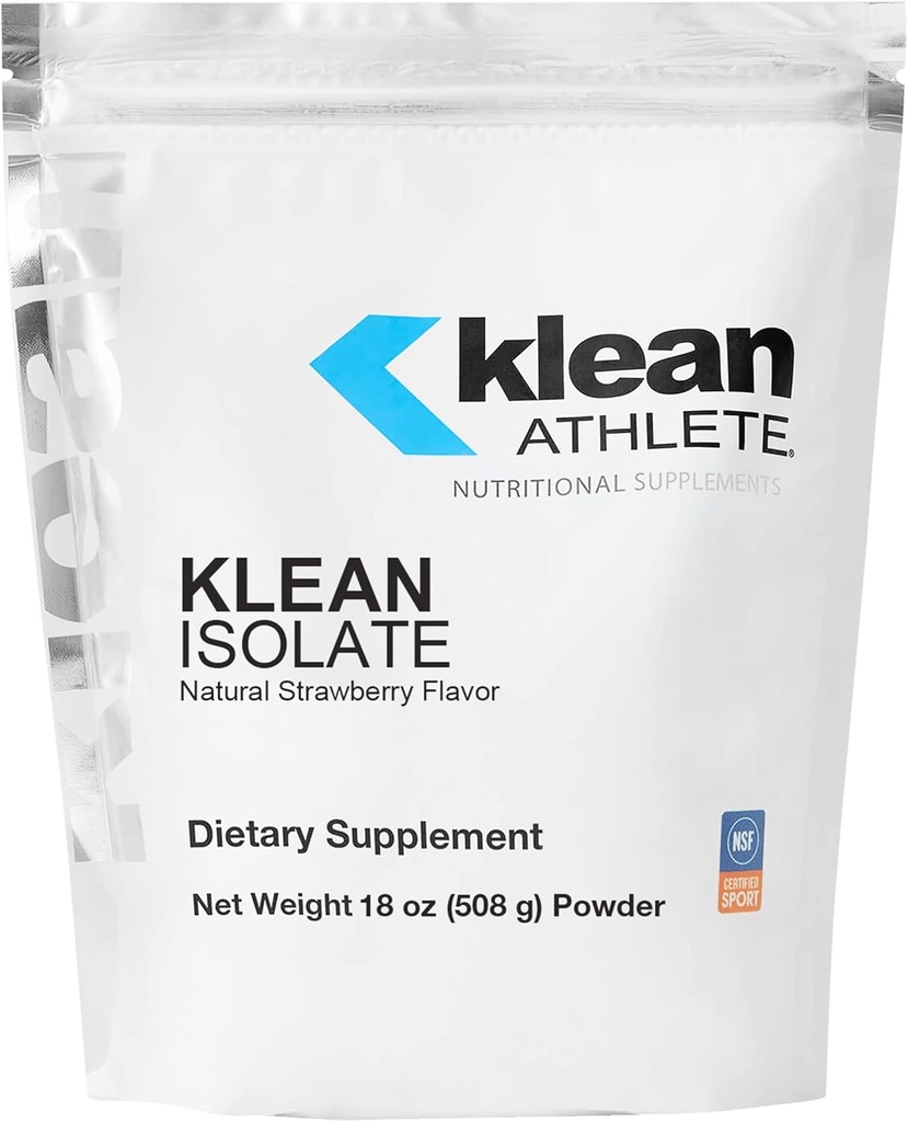 Klean Athlete Klean Isolate | Whey Protein Isolate to Enhance Daily Protein and Amino Acid Intake for Muscle Integrity* | NSF Certified for Sport | 18 Ounces | Natural Strawberry Flavor