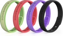 Mosquito Repellent Armbånd, 4 Pack Silicone Mosquito Repellent Bands med DEET Free, Natural & Vandtæt Bug armbånd til børn og voksne, Udendørs rejsende beskyttelse (sort & rød & lilla & grøn)