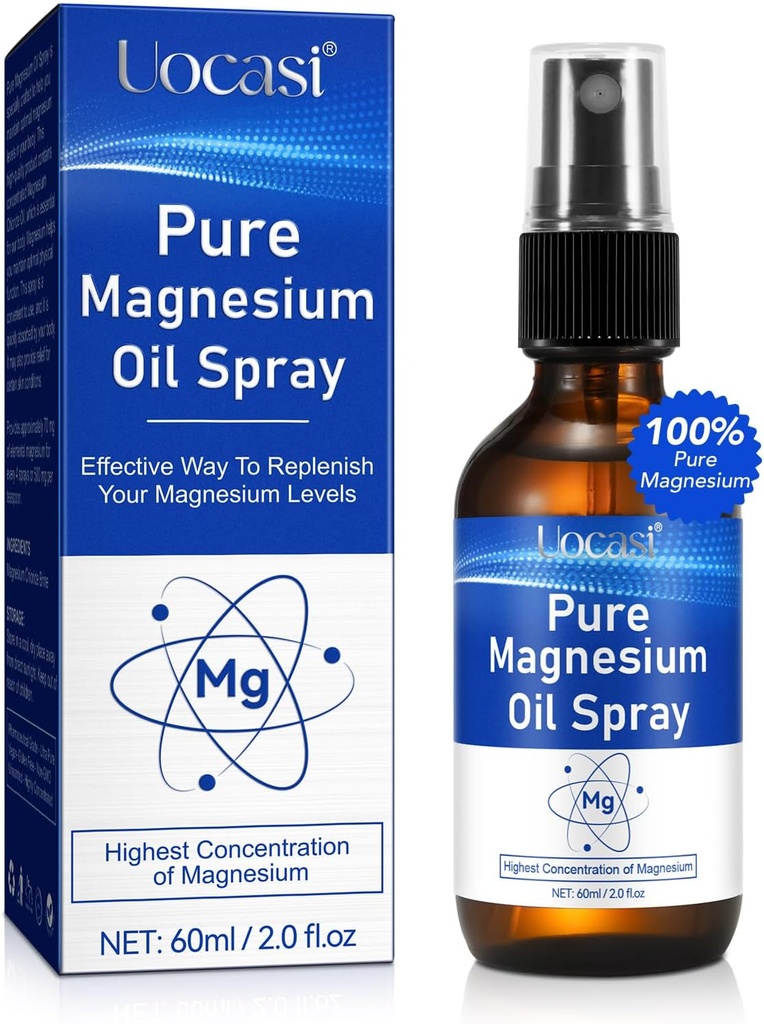 Magnesium Olie til Fødder, Pure Magnesium Oil Spray, Nourish The Skin, Unclog Porer, Alliquate Hårtab, 2 Oz