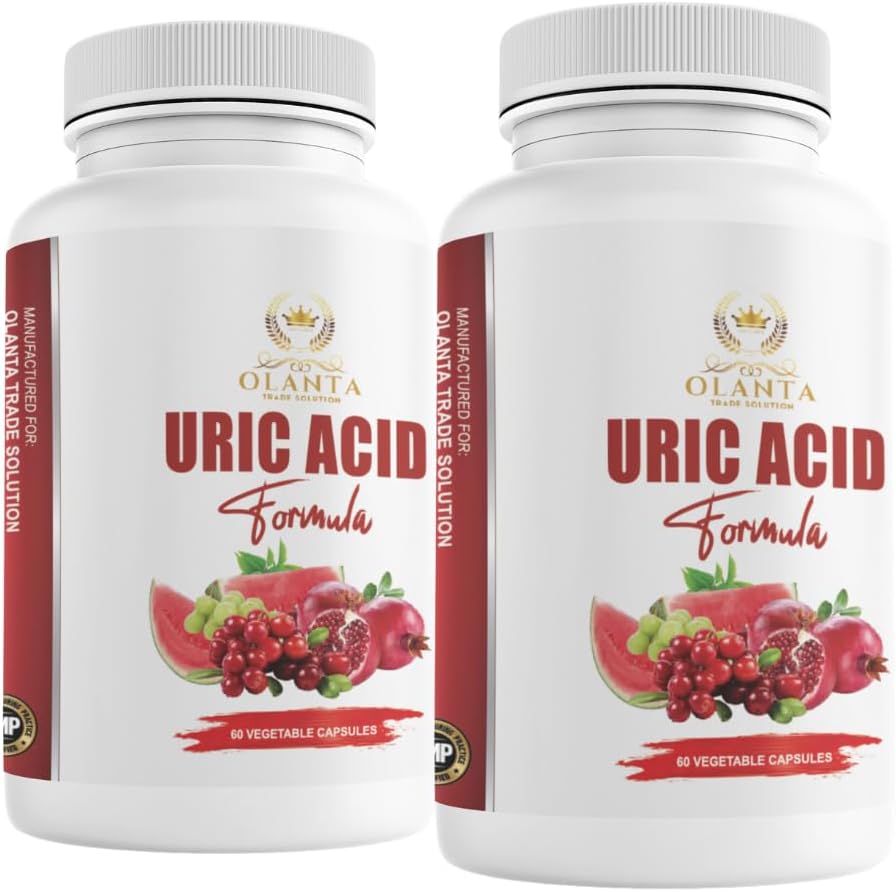 Generisk Herbal Urisyre - Uric Acid Complex - Fælles støtte, vand retention piller til kvinder, Mælk tidsel tillæg, Tart Cherry, grønne kaffebønner, Citronsyre, Selleri frø, Pomegranat - 2 B