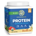Organic Plant Based Protein Powder 124; Vegan Organic Protein Powder Vanilla Flavored with BCAA Aminoacids & Hemp Seed Pea Blend Budd124; Non- GMO Soy Dairy Filler & Gluten Free (Vanilla, 17 Servere)