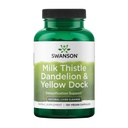 Swanson Milk Thistle, Mælkebøtte & Gul Dock - Urte Lever Support - Natural Supplement Hjælpe til at opretholde total sundhed & velvære - (120 kapsler) (1 pakke)