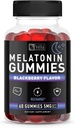 Melatonin Black Berry Gummies 5mg, Nighttime Sleep Support Chewable Supplement124; 60 Tæl
