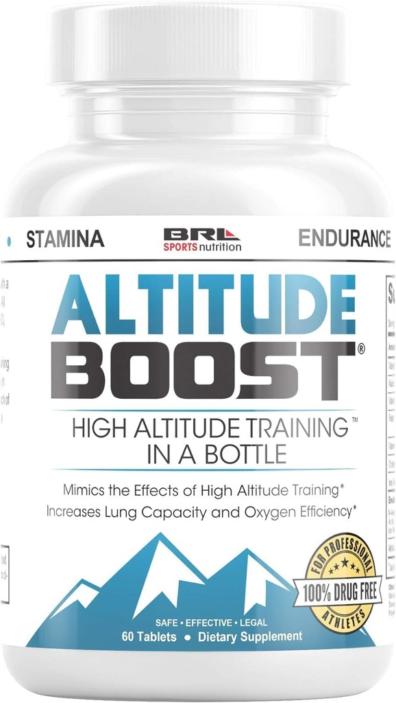 Højde Boost. Høj højde træning i en flaske at øge VO2 Max, Endurance, Oxygen med Alpha Lipoic Acid, Jern og vitamin B 12 (60 tabletter)