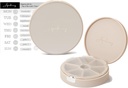 7 Compartments Pill Case, Pill Box, Daily Pill Organizer, Travel Pill Organizer, Medication Organizer, Customizable Pill Dispenser med Label Stickers (Pearl Cream)