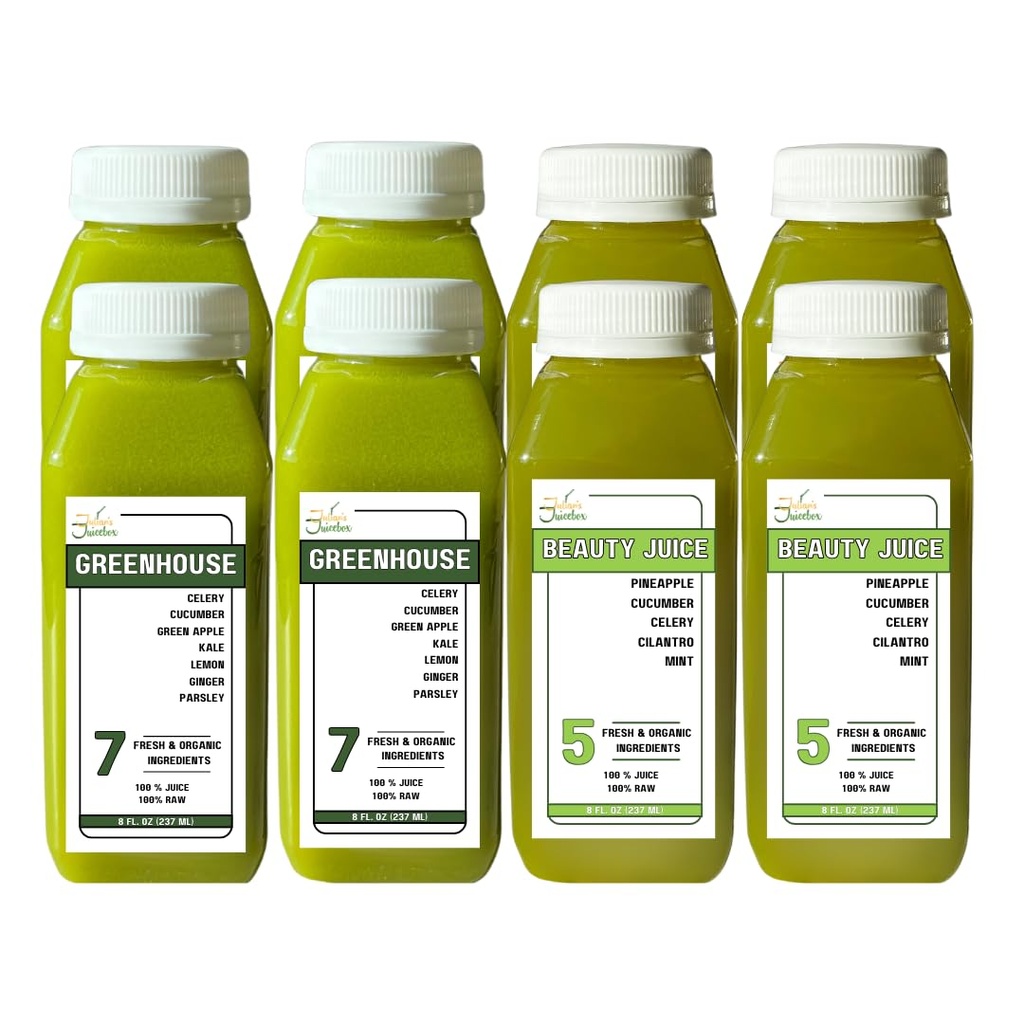 2 Dag Økologisk Rå Lavsukker Juice Rense - tabe vægt, Curve Cravings & Genstart dit system - Fantastisk for børn også!