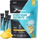 Hydration Electrolyte Powder, Electrolyte Drink, Hydration Supplement Drink Mix, Hydration Pakninger med Vitamin & Mineral, Keto Friendly, Vegan, Non- GMO, Ingen Sukker, Ananas Arv (20 Sticks)