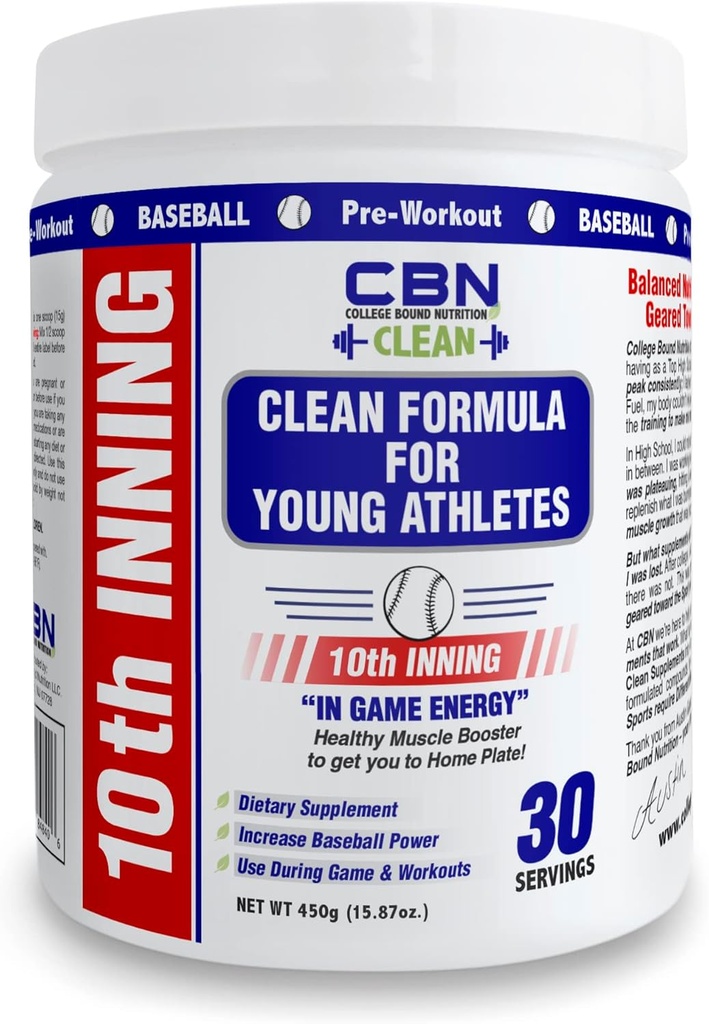 10th Inning - Hit Længere, Kast Harder, Kør Hurtigere 124; Baseball & Softball Development & in- Game Energy! (30 Servere)