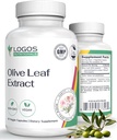 Olive Leaf Extract Capsules - immunsupplement til mænd og kvinder, polyphenol og flavonoid for samlede wellness - ikke-GMO og Vegansk Olivenoliekapsler - 60 Tæl