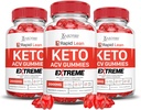 Justified Laboratories (3 Pack Rapid Lean Keto ACV Gummies Extreme 2000MG Rapid Lean Keto Gummies Apple Cider Vinagar Formuleret med Pomegranate Beet Juice Powder B12 Vegan Non GMO 180 Gummys