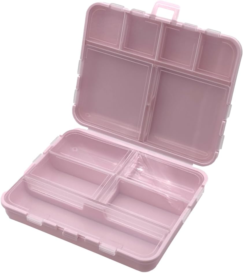 Ezy dosis sammenklappelig pille sag, Medicin Planner, Vitamin Organizer Box, Praktisk og nem at bruge, 11 Individuelle kompartmenter med forskellige størrelser, Rejser venligt, Kompakt Pocket Pharmacy Style, Pink