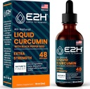 E2H Flydende gurkemeje Curcumin for bedre Absortion - Natural Joint Support - Gurkemeje Root Extract med Black Pepper Seed - Boost Your Health - Vegan - Non- GMO - 2 Fl Oz