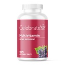 Celebrere Vitamin Bariatric Multivitamin Chewable, Iron Free - Post Gastric bypass & Sleeve Gastrectomy Supplement for mænd & kvinder - Essential Minerals & Vitamin A, B, D & E - Grape (60 tabletter)