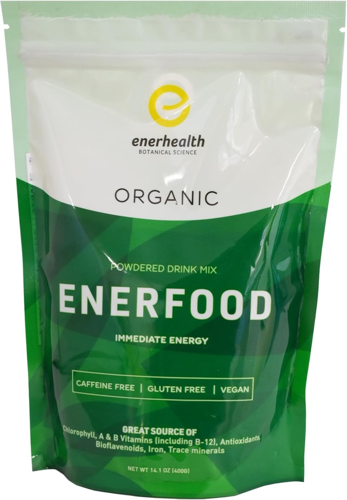 Botanicals Enerfood pulveriseret drik mix - Blend of 20 Organic Superfoods Rich in Chlorophyll, Vitaminer, Antioxidanter, Bioflavonoider, Jern og mineraler til Detox, Energi, Wellness - 14.1 oz