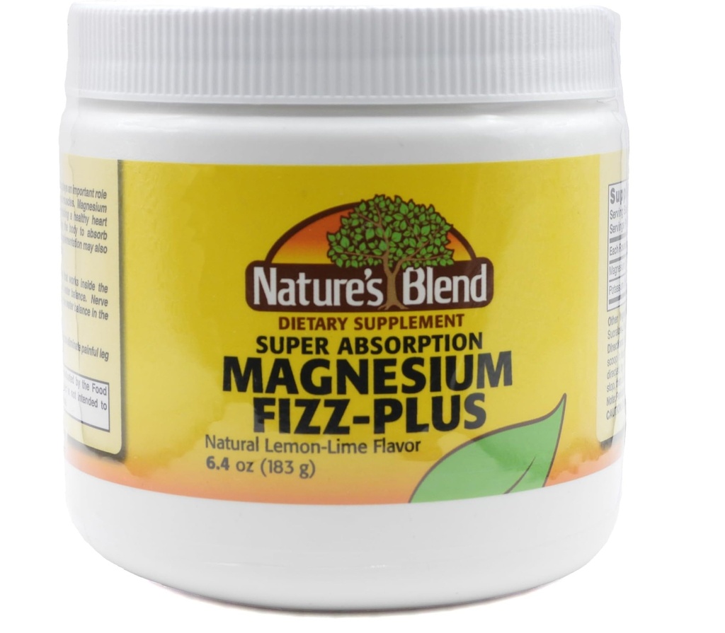Naturens Blend Magnesium Fizz- Plus Lemon- Lime Flavor 6.4 oz pulver