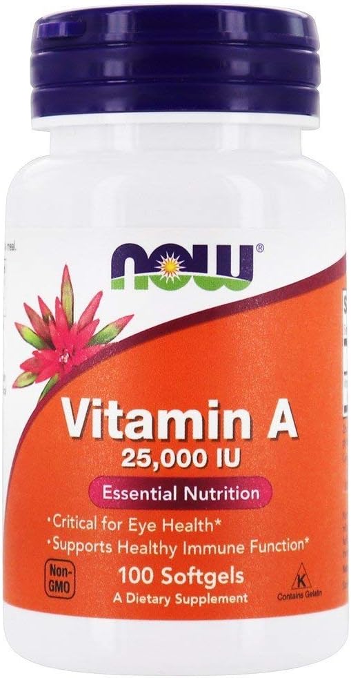 Now Foods - Vitamin A 25000 IE - 100 Softgels