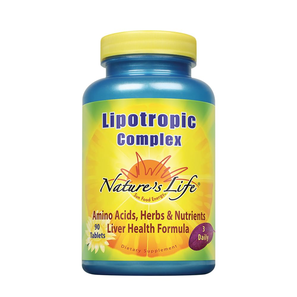 Nature 's Life Lipotropic Complex (124; Omfattende støtte til sund leverfunktion) 124; med Cholin & Inositol (124; Non- GMO) 124; 90 Vegetariske tabletter