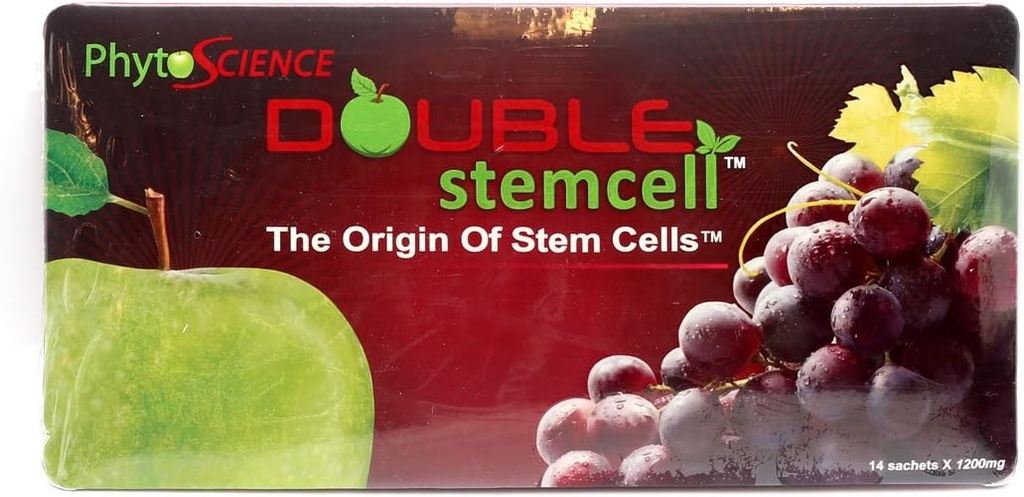 Phytoscience Double Stem Cell Anti Aging Supplement Acai Berry Uddrag Blueberry Reducere Wrinkler Porer Pimples Fine Lines Skin Texture (14 Sachels)