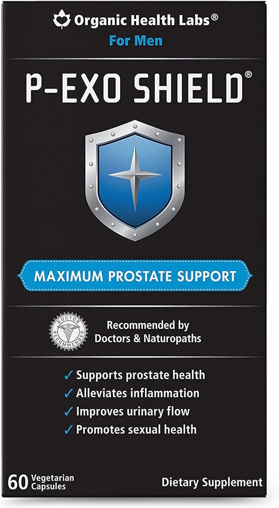 Organic Health Labs P- ExoShield Complete Prostate Support med Saw Palmetto, 60 Veggie Kapsler