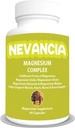 Magnesiumkompleks med Magnesiumglycinat, Magnesiummalat, Magnesiumcitrat, Magnesiumoxid, Stress & Sleep Aid, Hjerne- & Hjertestøtte, Muskel, Fælles & Knoglestøtte