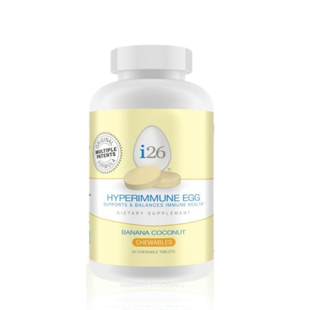 Youngevity i26 Hyperimmun Egg Beeg 124; IgY Max Banana Kokosmel Chewable