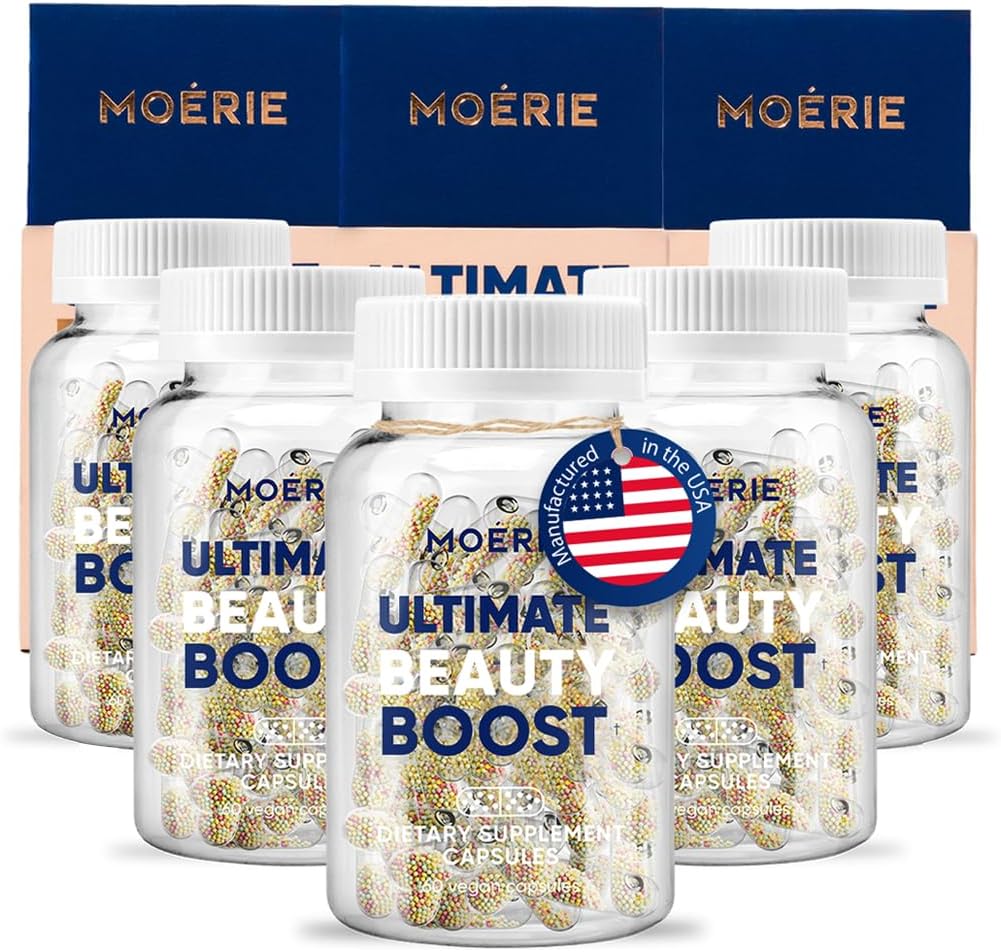 Moerie hårvækst supplement til kvinder & mænd - Hår hud og negle vitaminer med biotin, Q10 & mineraler - For Thicker, Fuller hår & hårtab behandling - Advanced Beadlet Levering System - 360 piller