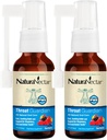 NaturaNectar - Bee Propolis Throat Spray - Unique Throat Relief and Wellness Agent - Brasiliansk Bee Propolis Throat Guardian Spray - Etisk biavl - Honey Bee Berry Flavor (2- Pack, 1.06 Fl Oz.)