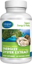 Energize Oyster Extract Supplement for Men & Women - Zinc, Taurine, Amino Acids - Supports Energy and Wellsness, Manufactured in USA, 500 mg, 60 Vegetable Capsules.
