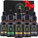 XIKEZAN 5 Pack Beard Oil Set w / Sandalwood, Orange, Vanilla, Cedarwood, Uduftende til Beard Care, Fugtighedsgivende, Softe, Fødselsdagsgaver til mænd ham far Mand julegaver Stuffers