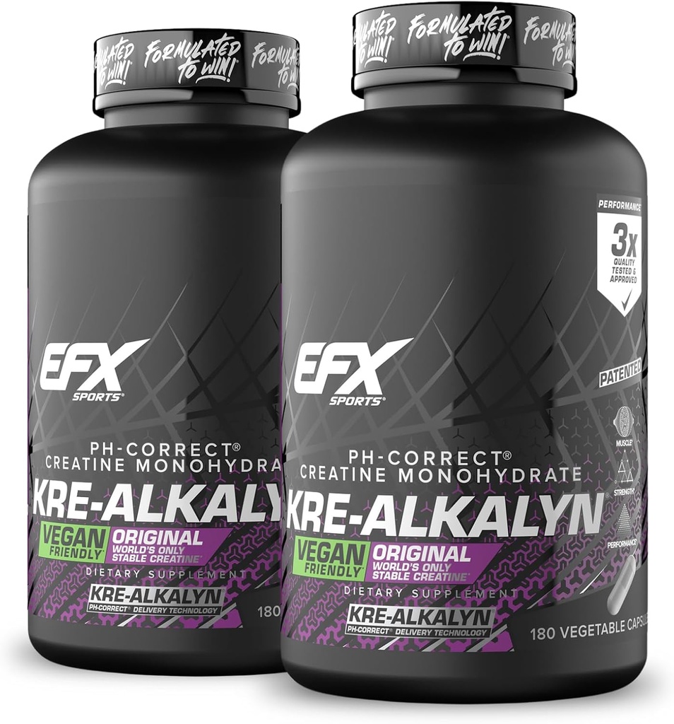 EFX Sports Kre- Alkalyn EFX Note 124; pH Korrekt Creatin Monohydrat Pill Supplement