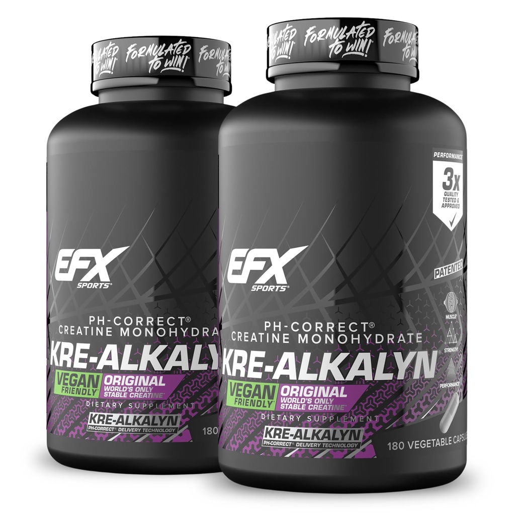 EFX Sports Kre- Alkalyn EFX Note 124; pH Korrekt Creatin Monohydrat Pill Supplement