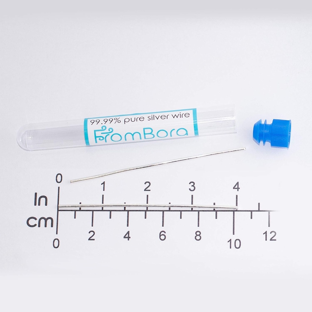 Bora Kolloid Sølv Generator Wire - Pure Sølv 99,99% Beeg 124; 15 Gauge 4 tommer