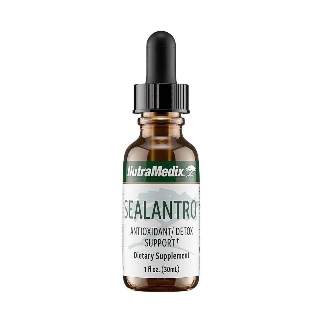 NutraMedic Sealantro - Body Detox Drops & Antioxidants Supplement - Chlorella, Pacific Cold- Water Red Seaweed & Cilantro Extract - Herbal Detox Formel (1oz)