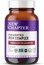 New Chapter Iron Supplement, Whole-Food Fermented Iron Complex Made with Organic Vegetables & Herbs + One Daily Non-Constipating Dose- 60ct, 2 Month Supply