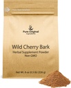 PURE ORIGINALSKE INGREDIENSER Wild Cherry Bark (8 oz) Non GMO, No Fillers eller Additiver