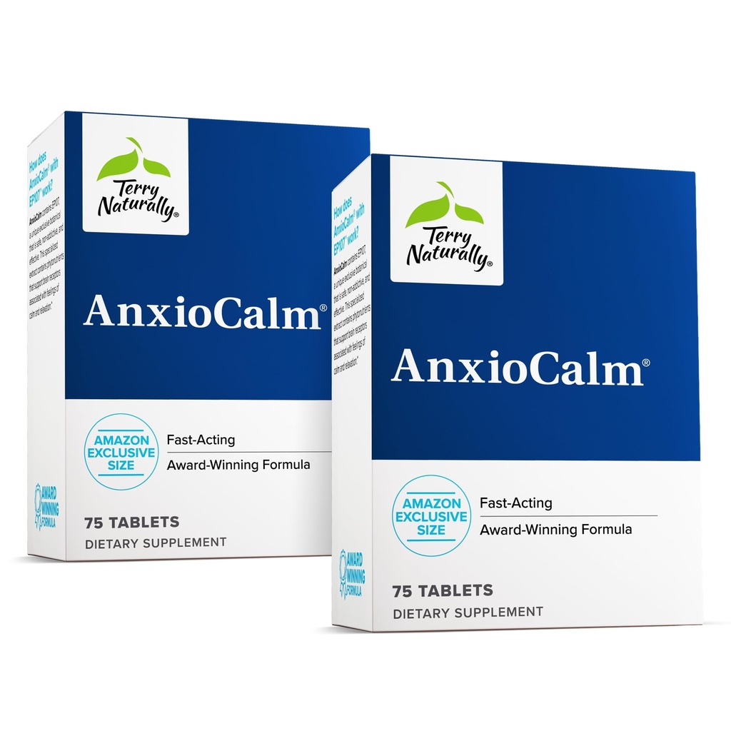 Terry naturligt AnxioCall - Calming Support - Understøtter mod lejlighedsvis spænding & aids Rolig følelser med Narrow- Leaved Coneflower - Ikke-Drowsy Supplement - 75 tabletter