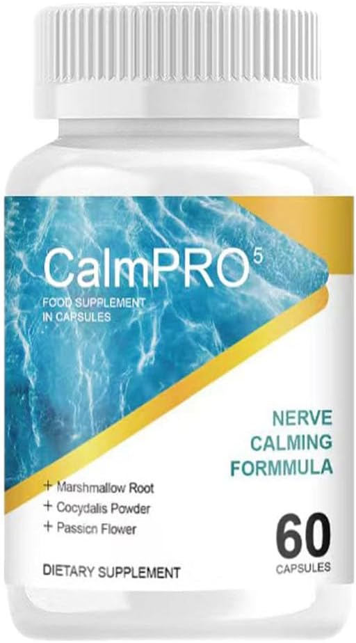 Calmpro5 Nerve Capsules, Natural L-theanine Supplements - Enhance Nerve Calming(60 Capsules)