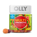 OLLY Multi + Probiotisk Voksen Multivitamin Gummy, 1 Millioner CFU 'er, fordøjelses- og immunstøtte Chewable Supplement, Tropical Twist, 35 Day Supply - 70 Greve