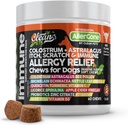 Hund Allergy Relief Chews Mea124; Itchy Skin Relief for Hunde Measures 124; Colostrum Astralagus Omega 3 Bee Pollen Bromelain Echinacea Nettle Leaf Quercetin Licorice Root Spirulina ACV Immun- pakning med 1 stk.