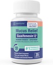 WELMATE - Guaifenesin 1200mg (35 tabletter) - Mucus Relief - Expectorant - Hough & Cold - 12 Hr Support - Extended-Release Bi- Layer Tablets - Over- The- Counter Medication