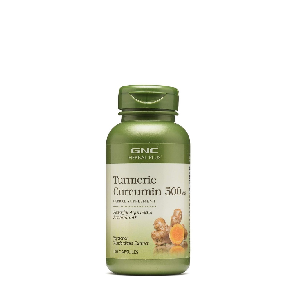 GNC Herbal Plus - Gurkemeje 500 mg 100 kapsler