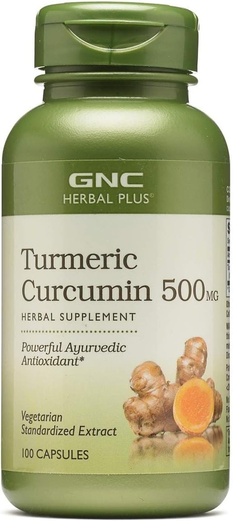 GNC Herbal Plus - Gurkemeje 500 mg 100 kapsler