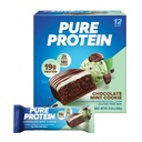 Pure Protein Bars, High Protein, Nutriøs Snacks til støtte for energi, Lavsukker, Gluten gratis, Chokolade Mint Cookie, 1.76oz, 12 Greve (Packaging May Vary)