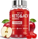 Brilhante Keto ACV Gummies - 1500mg Apple Cider Vineddike Gummies med Pomegranat Beetroot & Vitamin B12 B6 - for mænd og kvinder - GMO Free & Vegan - 60 Greve