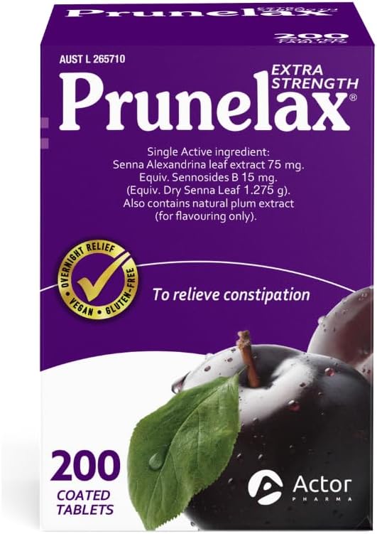 Prunelax 200 tabletter Eksklusiv størrelse