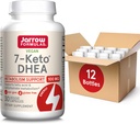 Jarrow Formulas 7- Keto DHEA 100 mg, Kosttilskud til Fedtsyre- og Kulhydrat Metabolisme Support, 30 Veggie Kapsler, 15 - 30 Day Supply, Pakning med 12