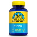 NATURE LIV SoftMag 500 mg - Magnesium Complex - Knoglehygiejne, muskel- og hjertesygdomme - Let at synke Softels - 60- Day Garanti, 60 Servere, 60ct